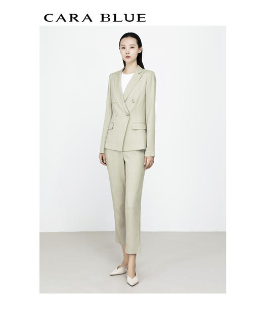 CARA BLUE气质通勤双排扣西服 商品图1