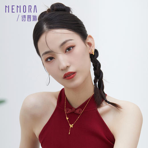 精美蝴蝶流苏足金黄金套链项链女计价【按克计价黄金1】MEMORA诗普琳GNE03601（线上专供） 商品图1