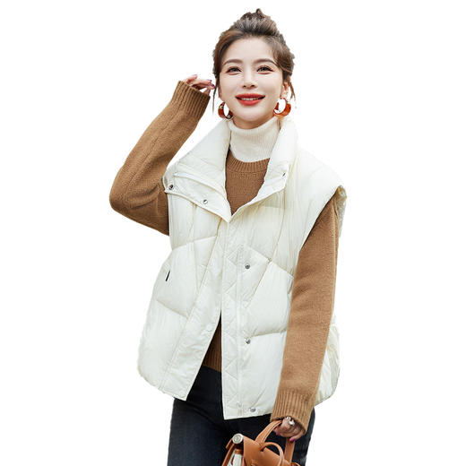 冬季新款，白鸭绒潮流时尚羽绒马甲外套女HR-MEIQIN9217 商品图10