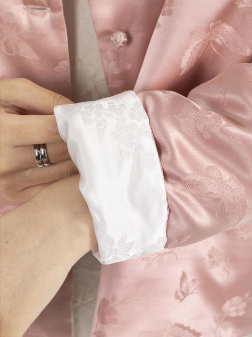 盛唐牡丹 |真丝蝴蝶双面穿外套(落肩夹棉) 商品图7