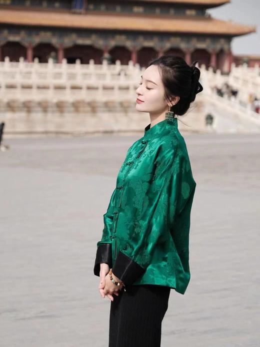 盛唐牡丹 |真丝松鼠葡萄纹对襟外套单面穿 商品图5