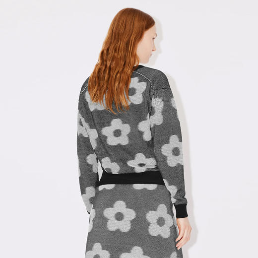 KENZO 高田贤三 女士“kenzo 花斑”棉质针织开衫 黑色 FD62 CA413 3CA 99J 商品图2