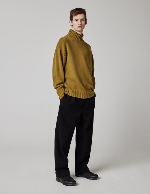 Margaret Howell  男士芥末黄粗织厚羊毛高领毛衣 商品图5