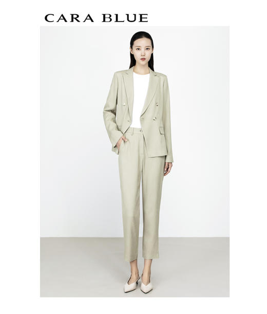 CARA BLUE气质通勤双排扣西服 商品图2