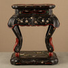清 黑漆百宝嵌花鸟纹高束腰三弯腿带托泥香几摆件 商品缩略图0