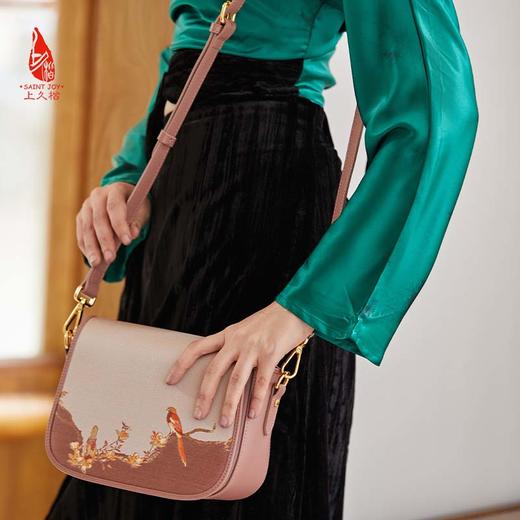 SAINTJOY/上久楷 宋锦斜背包  鹊上枝头 BWW22A1501 商品图2
