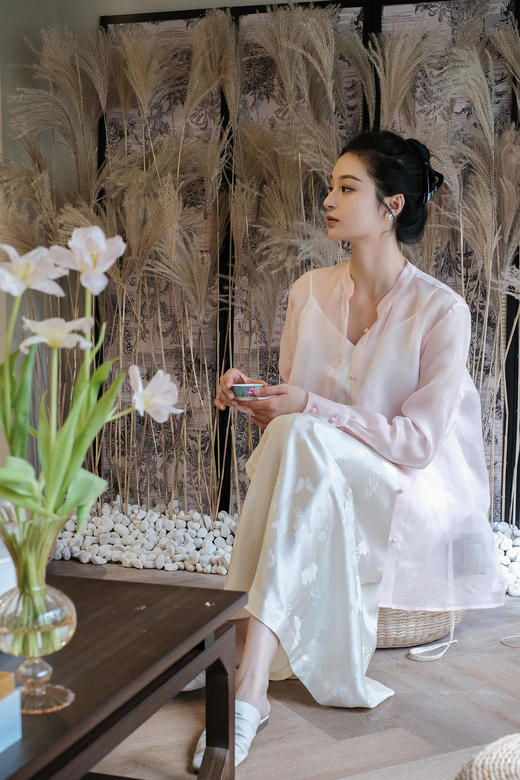 盛唐牡丹 | 真丝提花花香引蝶一片式半裙(不夹棉) 商品图2