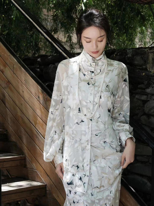 微瑕秒杀|盛唐牡丹 |真丝烂花绒半裙[特价品](特殊商品不退不换) 商品图3