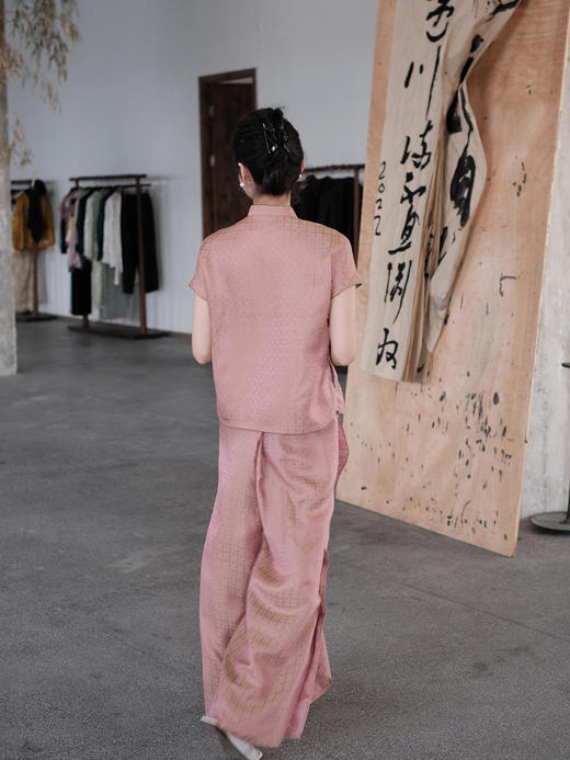 盛唐牡丹 |真丝提花侧开叉女裤 商品图6