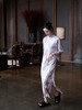 盛唐牡丹 |淡粉松鼠葡萄真丝斜襟旗袍裙 商品缩略图2