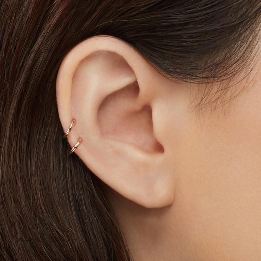 订购10周到｜Maria Tash-Plain Gold Hoop-14K白金 耳环（单只）［美国设计师］ 商品图3