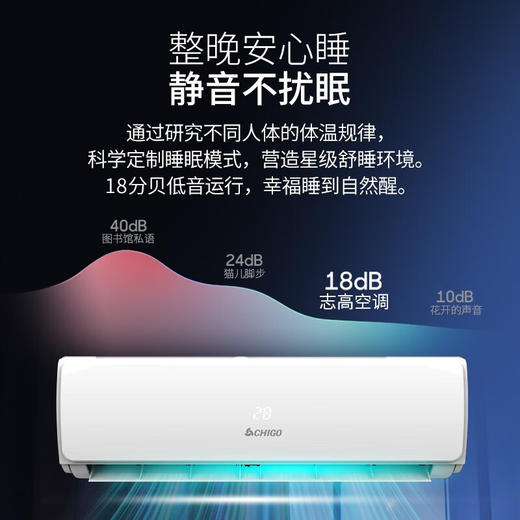 志高空调（CHIGO）KFR-35GW/EBP186+A1G 壁挂式/挂机 冷暖 变频 新能效节能省电 【雅静】1.5匹冷暖变频挂机 1级能效 商品图0