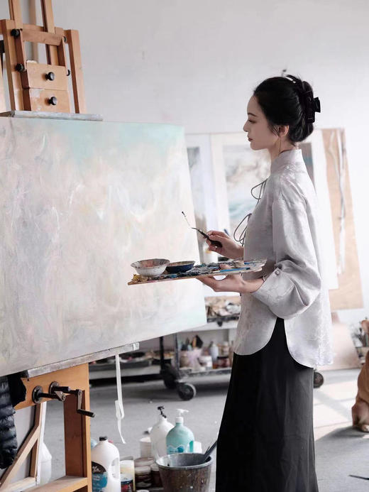 盛唐牡丹 | 缠枝喜鹊纹系带上衣 商品图5