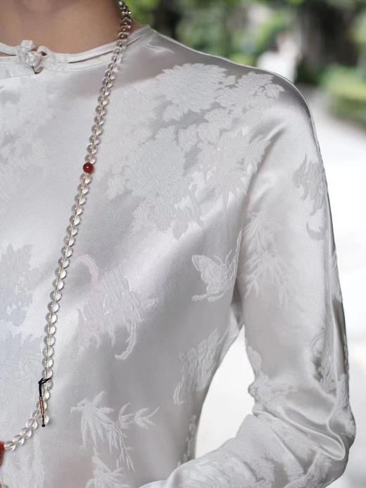 瑕疵|  盛唐牡丹|真丝梅兰竹菊斜襟旗袍裙[特价品]](特殊商品不退不换)(特殊商品不退不换) 商品图4