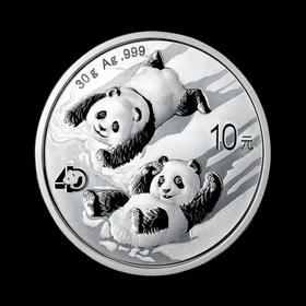 2022熊猫30克银币 首现40周年标识