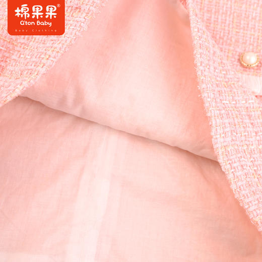 棉果果冬季新品女童小香风连衣裙M422700423620 商品图3