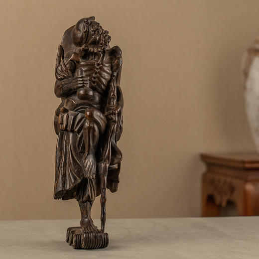 清 龙眼木雕铁拐李 商品图0