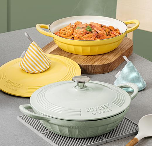 【小家电】北鼎珐琅锅铸铁锅汤锅家用焖炖烧锅煲汤电磁炉搪瓷 HF 商品图0