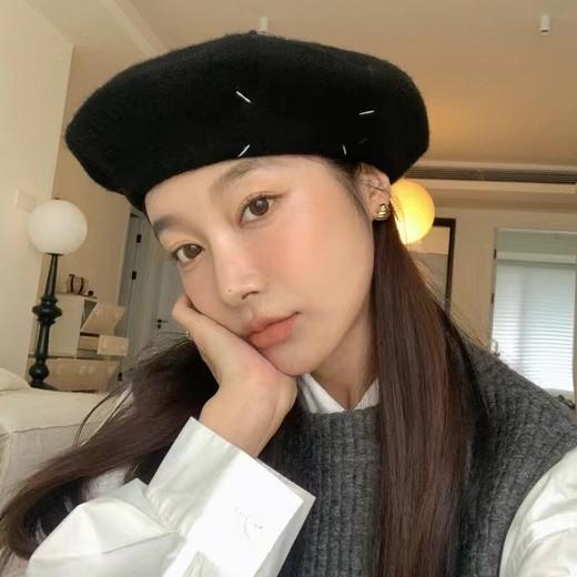 积分兑换 贝雷帽女孩回归 MM同款四缝线 法式or减龄 气质显脸小 商品图6