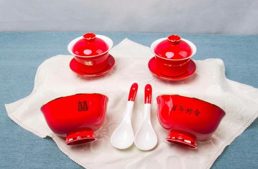 5F隆昌瓷器百年好合（红） 商品图0