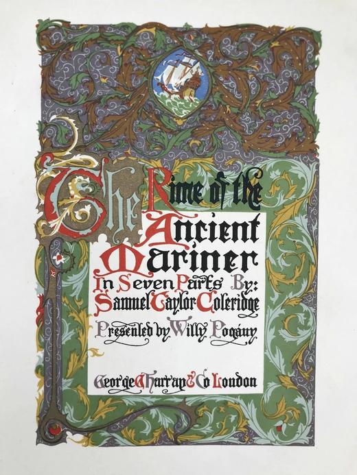 1910年 柯勒律治《古舟子咏》 波加尼20幅彩色幻想插图 漆布精装大16开 商品图2