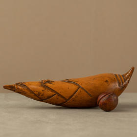 清 黄杨雕竹笋摆件（岁寒三友）