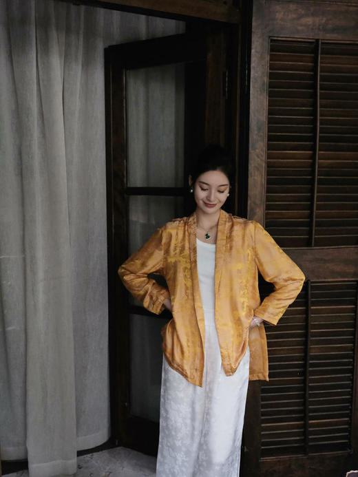 盛唐牡丹 |清明上河图女上衣 皇明黄 商品图1