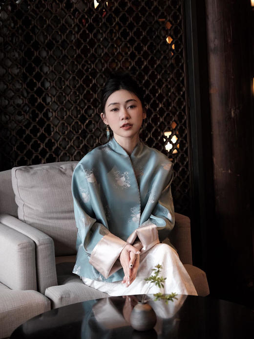 盛唐牡丹 |花锦缎葫芦纹新中式外套 商品图3