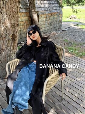 香蕉糖长款风衣时尚百搭