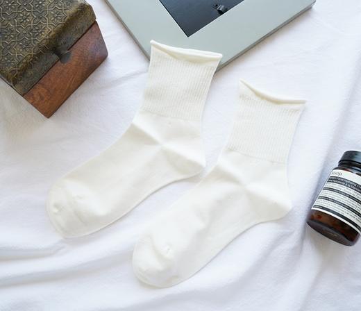 松口条纹桑蚕丝棉女短袜BU34558 商品图2