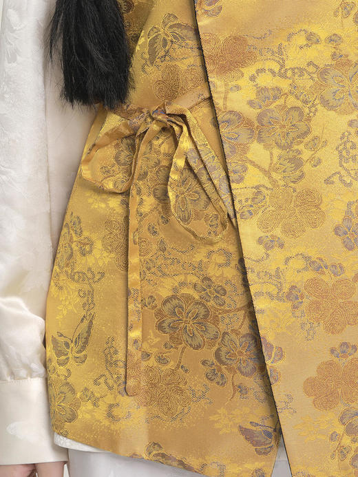 盛唐牡丹 |花香引蝶真丝宋锦新中式马甲正反两穿（里料随机花纹） 商品图7