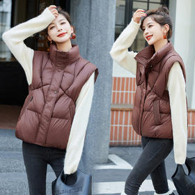 冬季新款，白鸭绒潮流时尚羽绒马甲外套女HR-MEIQIN9217