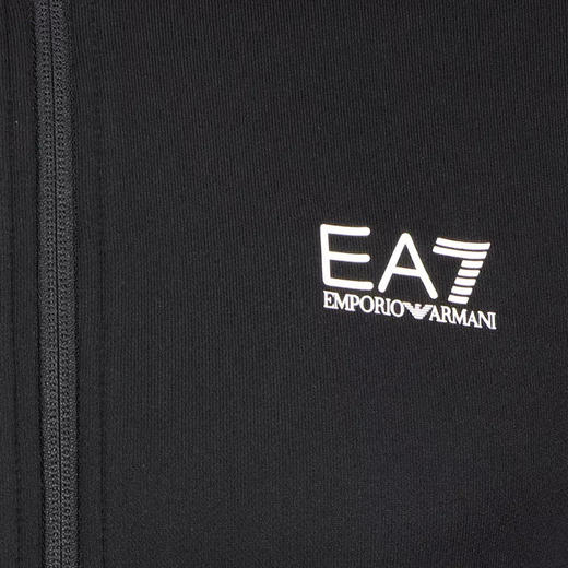 EMPORIO ARMANI EA7 男士字母徽标印花拉链卫衣 黑色 6RPM07 PJ16Z 1200 商品图3