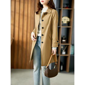 原形大牌风衣女中长款英伦风2023新款秋季宽松休闲百搭外套小个子