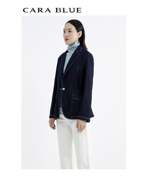 CARA BLUE休闲通勤牛仔夹克 商品图2