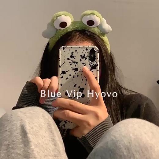 【可爱小青蛙束发带】 洗脸敷面膜专用  卡通搞怪毛绒发箍  冬季头箍发卡 商品图3