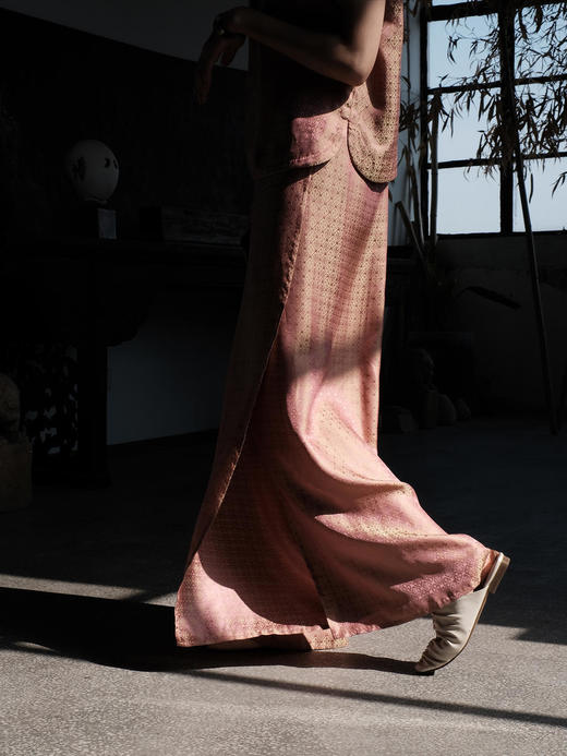 盛唐牡丹 |真丝提花侧开叉女裤 商品图7