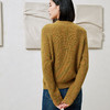 玳莎混色浣熊绒针织衫女秋新款半高领保暖斜门襟设计感毛衣  DD33319 商品缩略图3