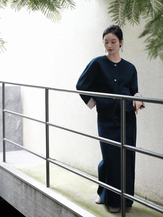 盛唐牡丹 |牛仔盘扣一步裙 商品图10