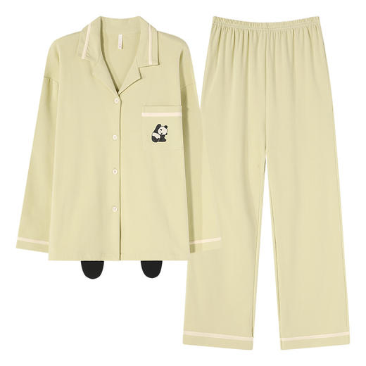 100%纯棉【情侣纯棉睡衣】秋冬款长袖开衫睡衣  家居服套装  情侣装 商品图4