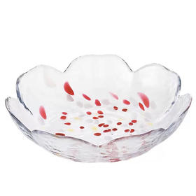 日本进口 津轻手工制作玻璃 日式沙拉碗 水果盘