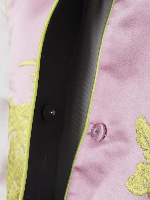 瑕疵 |盛唐牡丹| 繁花似锦真丝锦缎+香云纱两面穿手推绣马甲[特价品](特殊商品不退不换) 商品图7