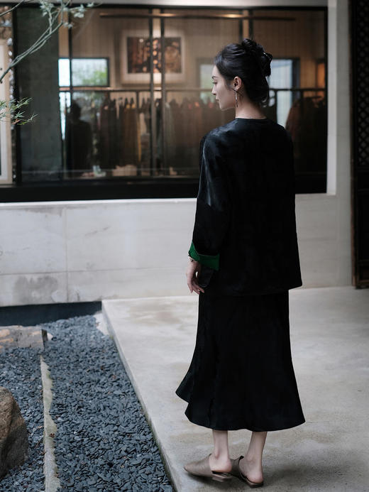 盛唐牡丹 | 真丝冠乐绉松鼠葡萄纹双面穿外套 商品图10