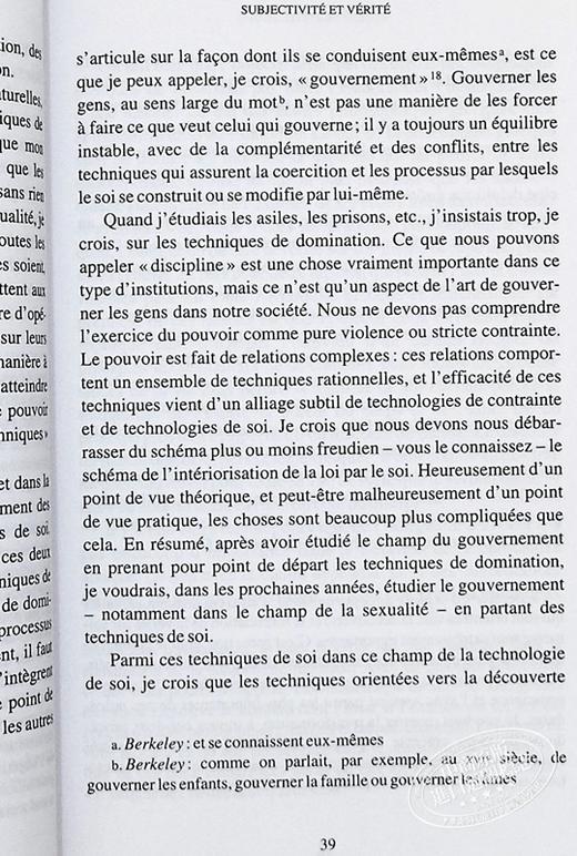 【中商原版】福柯 自我解释学的起源 达特茅斯学院演讲 Lorigine de lhermeneutique de soi 法文原版 Michel Foucault 商品图7