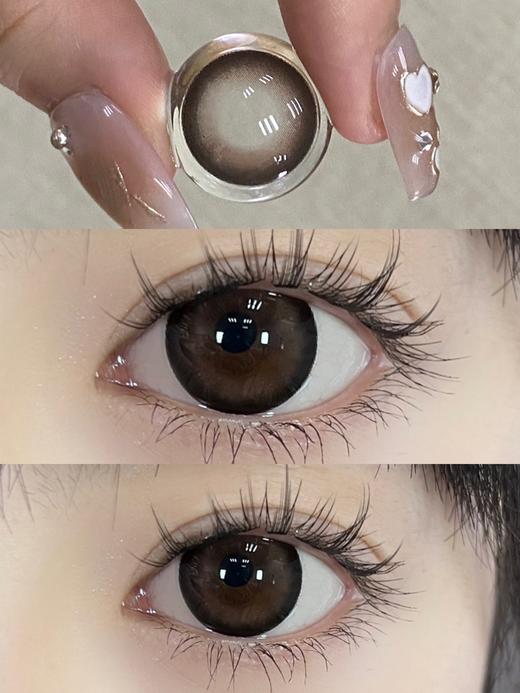 gugucon月抛  迷糊小羊/暧昧小熊/脸红小鹿 14.5mm  非离子 黑棕巧 商品图7