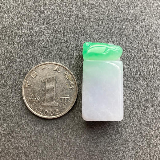 糯冰种阳绿翡翠印章 商品图4