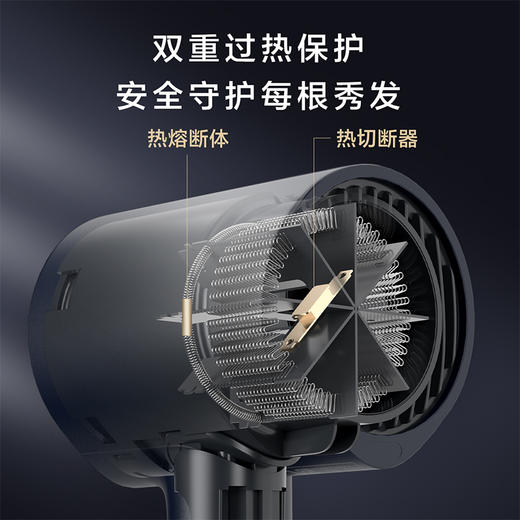 美的（Midea）MB-AJ0503 星夜蓝千万负离子电吹风 大功率 家用速干柔顺护发吹风筒电吹风机节日礼物七夕情人 商品图3