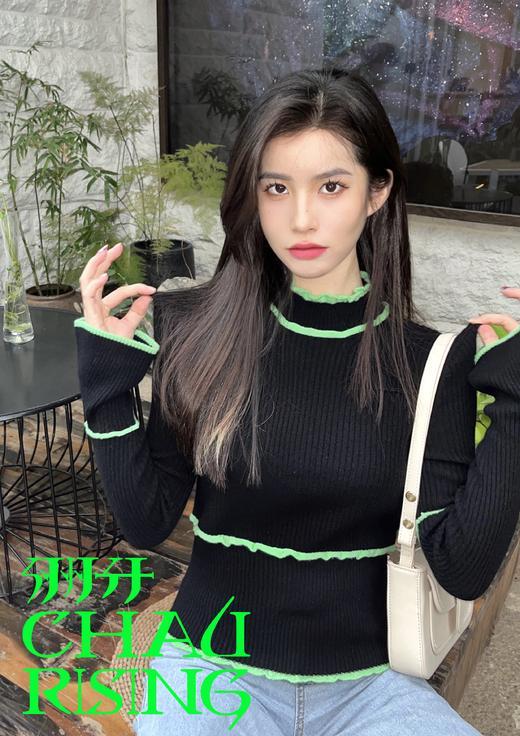 撞边百搭羊绒女衫 商品图5