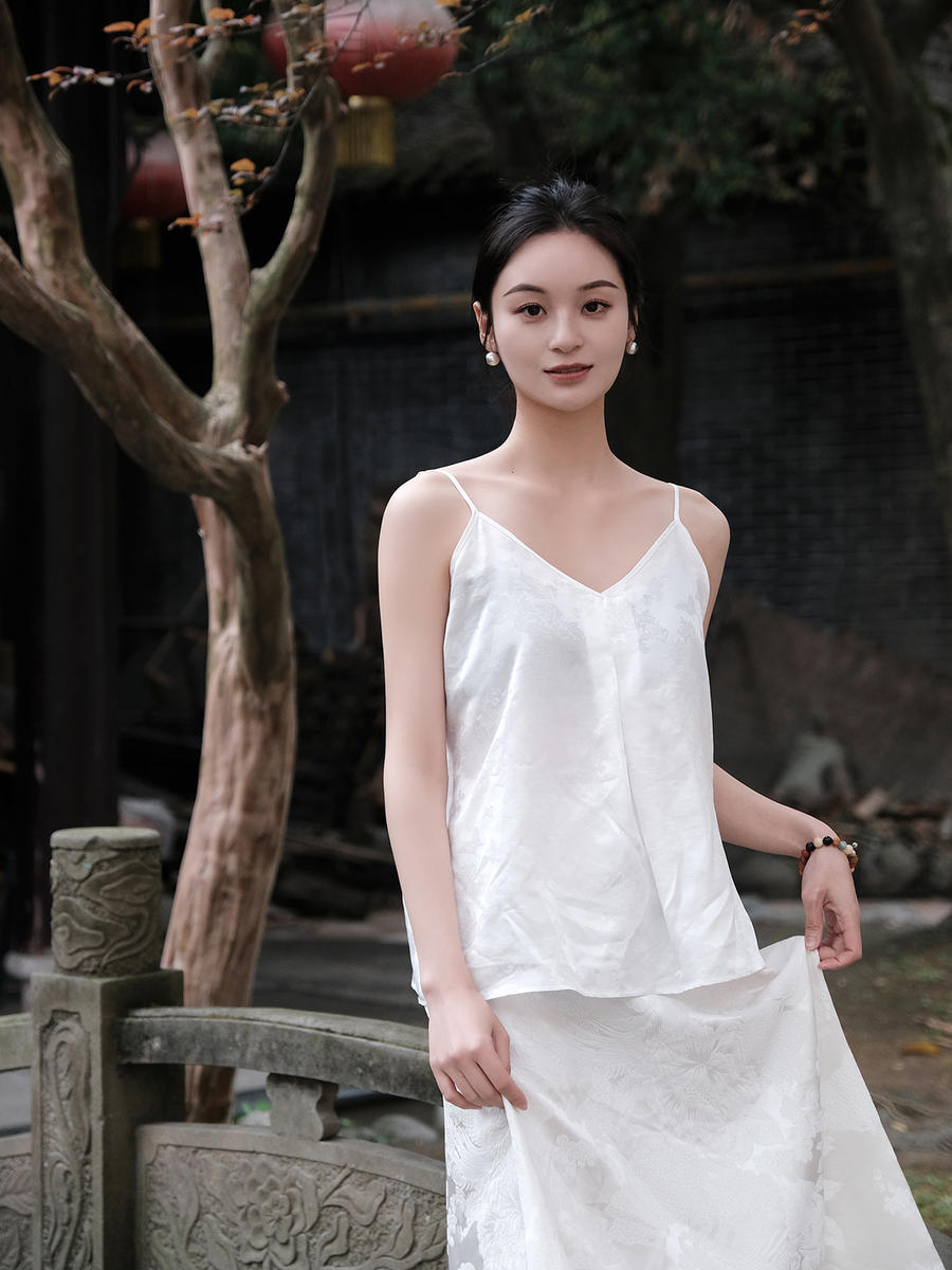 盛唐牡丹 | 真丝蝶恋花女吊带