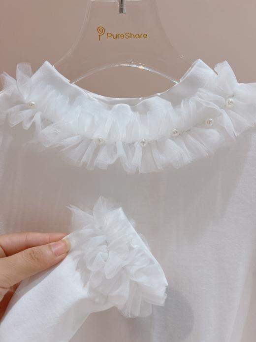 珍珠拼纱打底衫 商品图1